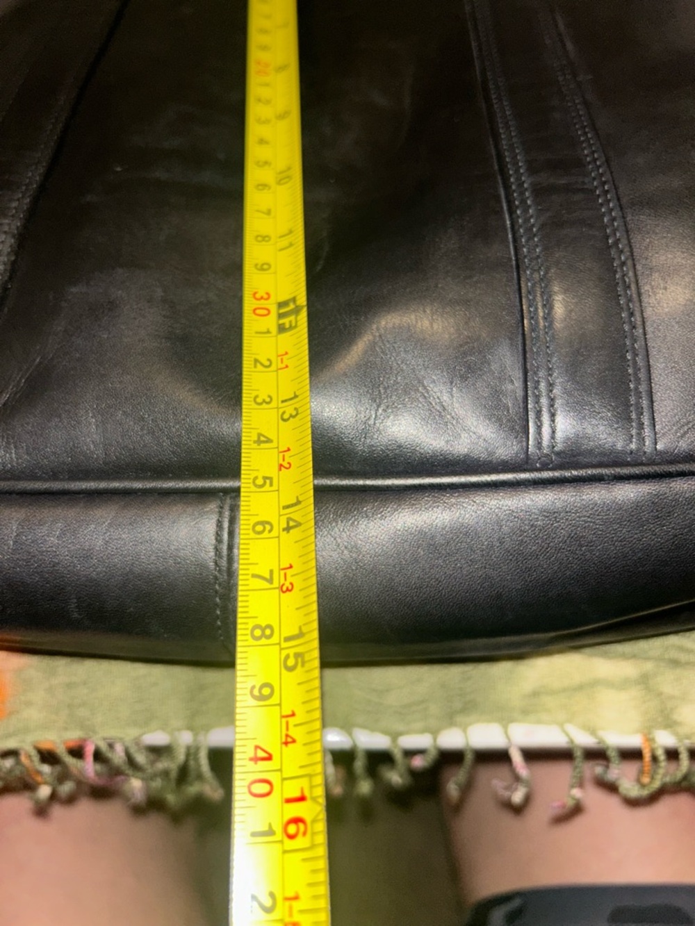 Coach Sleek Black Leather Men's Briefcase Tote - Picture 14 of 15